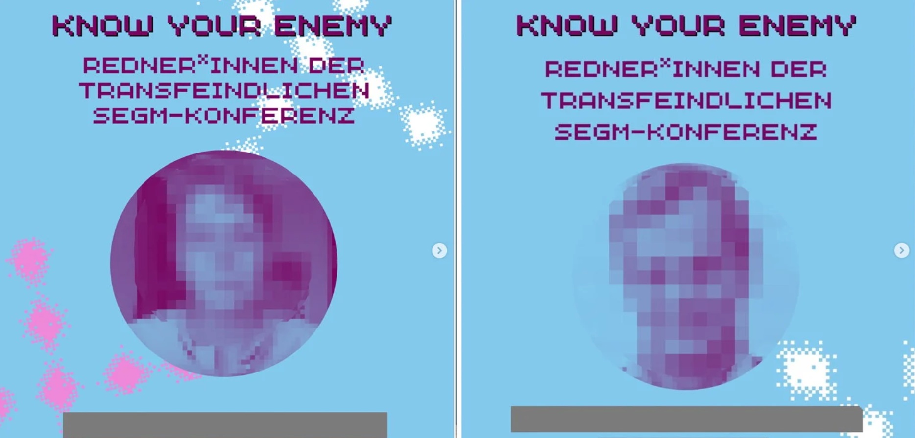 Under the slogan “Know your enemy,” two researchers are shown by name. WELT has blurred the faces more extensively and obscured the names. (Source: Screenshot WELT/Instagram)